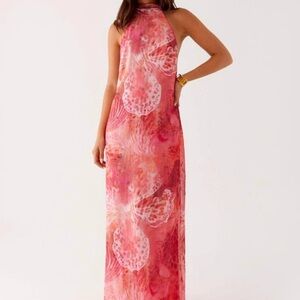 Peppermayo Vibrant Pink Floral Maxi Dress